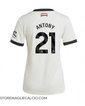 Manchester United Antony #21 Maglia Gara Terza Repliche 2024-25 Donna Maniche Corte